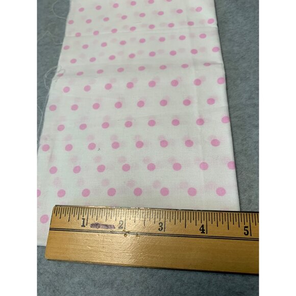 Pink Polka Dot Cotton Fabric 10" x 42" Sewing & Crafts - Picture 2 of 3
